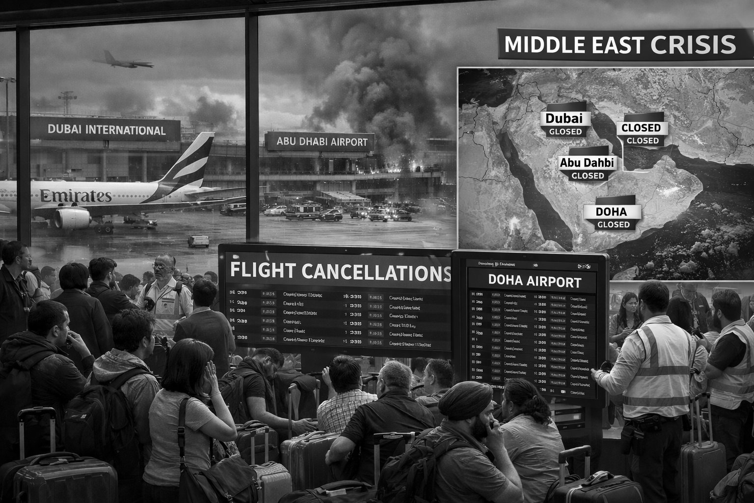 Middle East war hits global aviation, Indian airlines reel in chaos
